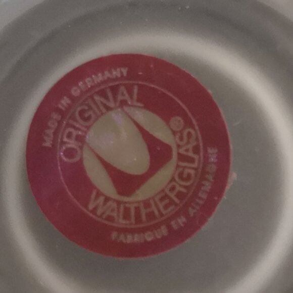 Walther Made in Germany Clear & Frosted Silent Night Pattern Glass Votive Holder - Picture 2 of 4